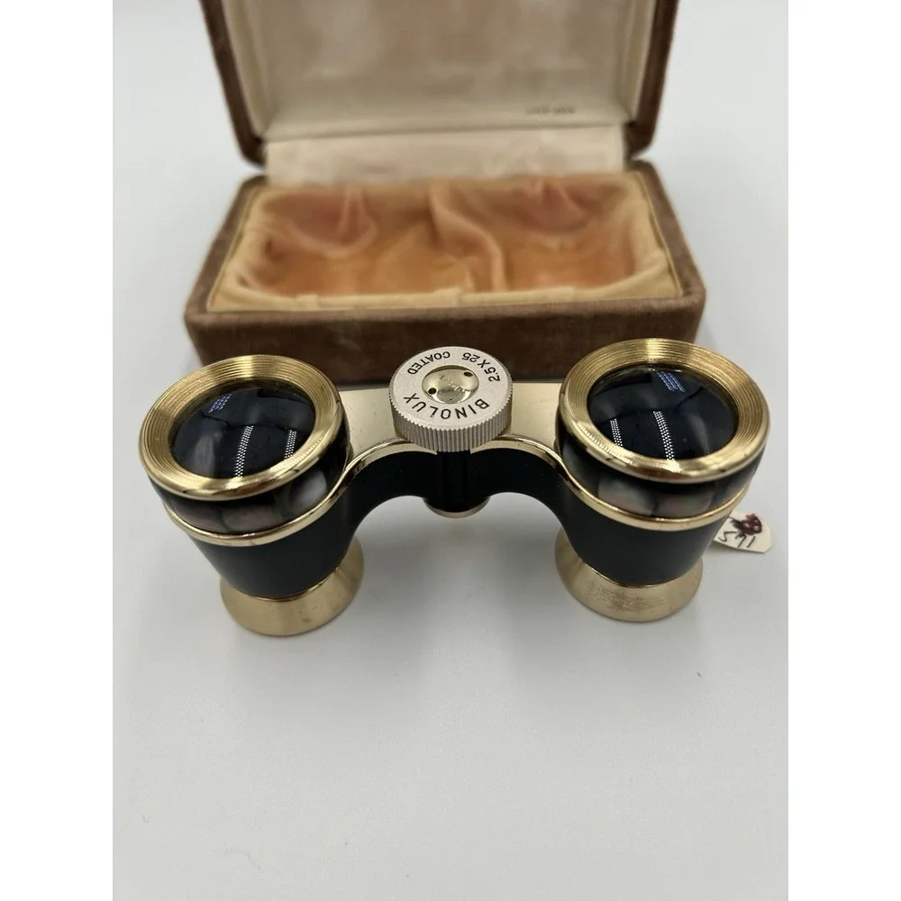 Binolux 2.5x25 Coated Opera Glasses Japan Decorative Design with Case